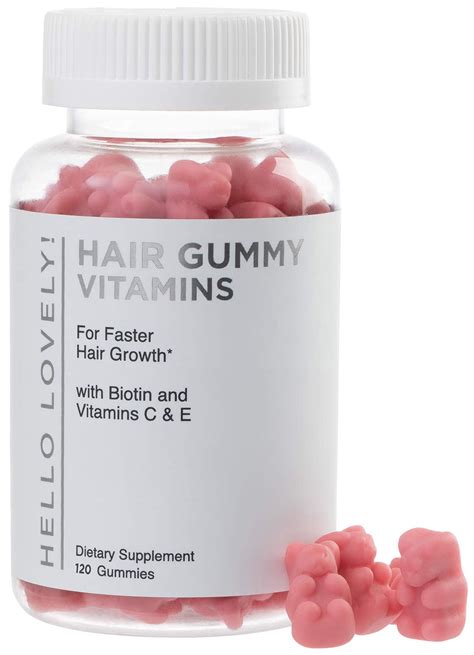 Hello Lovely! Hair Gummy Vitamins For Faster, Stronger, Healthier Hair, 120 Gummies - Walmart ...