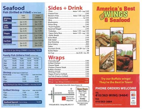 America S Best Wings Menu Wing Flavors - Get More Anythink's