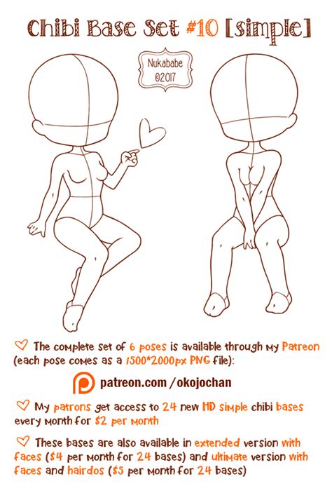 Chibi Pose Reference (Simple Chibi Base Set #10) by Nukababe.deviantart.com on @DeviantArt Chibi ...