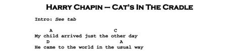 The Song Cats In The Cradle