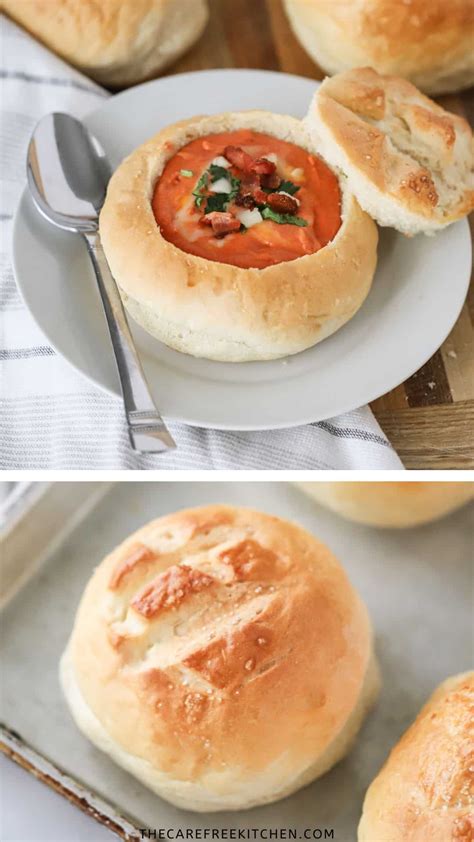 Homemade Bread Bowls - The Carefree Kitchen