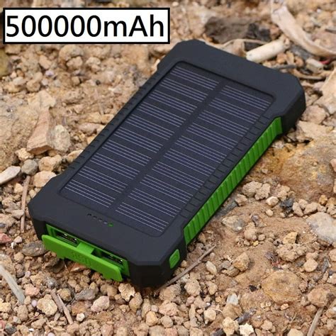 500000mAh Dual USB Portable Solar Battery Charger Solar Power Bank For Phone USA - Walmart.com ...