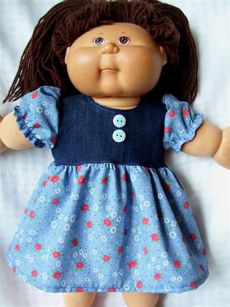 Cabbage Patch doll clothes Blue dress setfits 16inch to | Girl doll clothes, Cabbage patch dolls ...