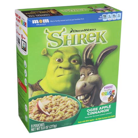 Malt-O-Meal Shrek Ogre Apple Cinnamon Oatmeal - Shop Oatmeal & hot ...