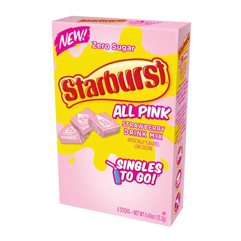 Starburst Sugar-Free On-The-Go All Pink Strawberry Drink Mix, 0.43 Oz, 6 Count - Walmart.com ...