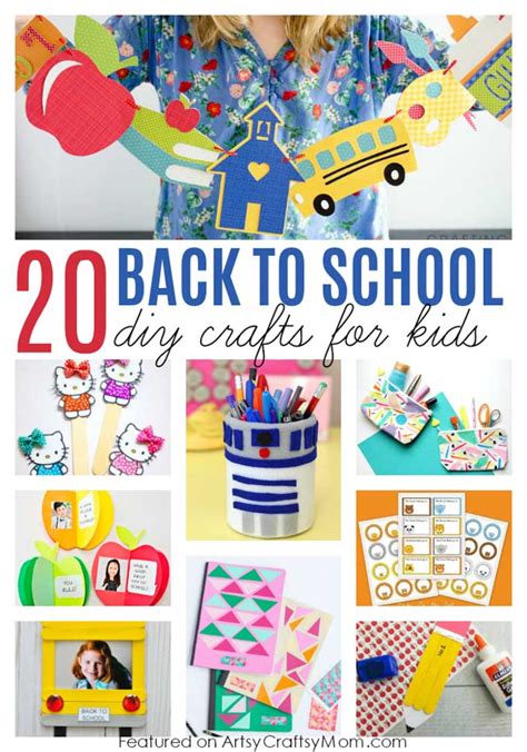 20 Awesome Back to School Crafts for Kids to Make and Gift - Artsy ...