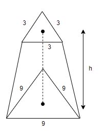 The frustum of a regular triangular pyramid has equilateral triangle ...