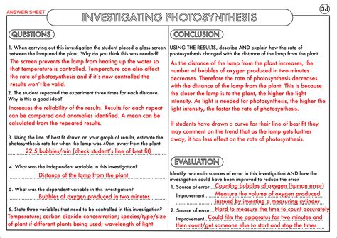 GCSE Biology: Complete Worksheet Pack on the Plant Nutrition (photosynthesis) Topic | Teaching ...