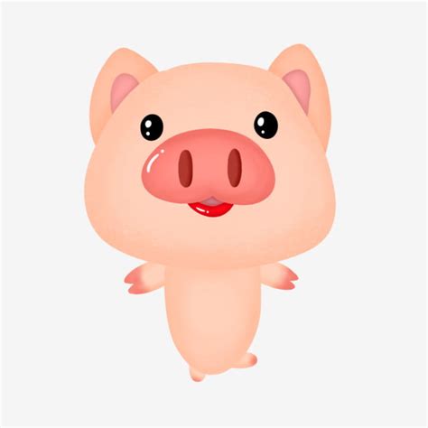 Little Pig Hd Transparent, Year Of The Pig Little Pig Lovely Cartoon, Animal, Hand Painted ...