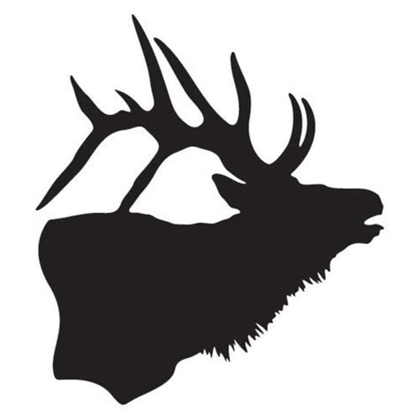 Silhouette of an elk head free image download