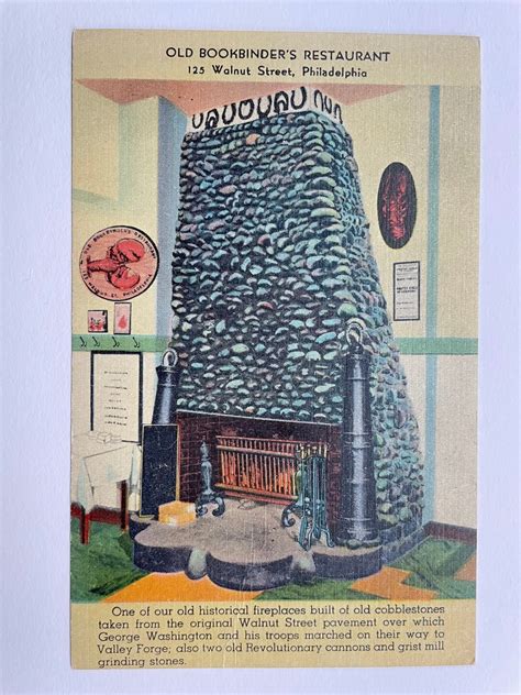 Old Bookbinder's Restaurant, Philadelphia, Pennsylvania, Vintage Linen Postcard - Etsy