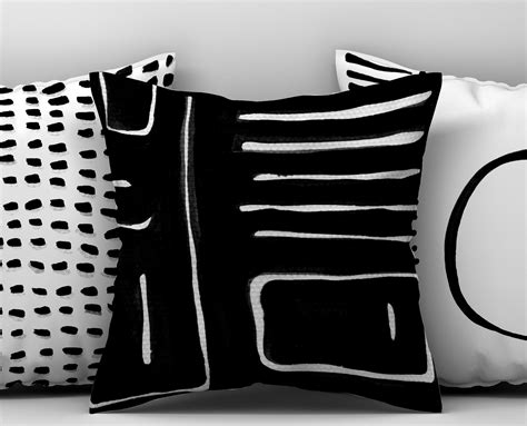 Black and White Throw Pillow Farmhouse Home Decor A - Etsy