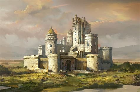 Medieval Castle Landscape Wallpaper - MAXIPX