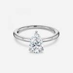 Esme Pear Lab Grown Diamond Solitaire Engagement Ring