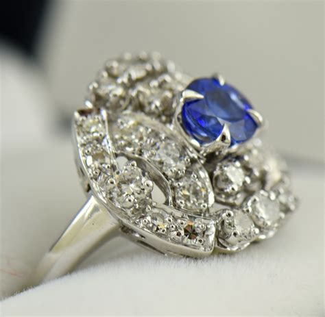 Ceylon Sapphire & Platinum Cocktail Ring | Exquisite Jewelry for Every Occasion | FWCJ