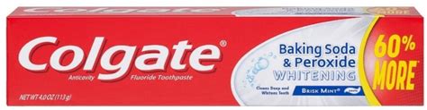 Colgate Baking Soda and Peroxide Whitening Toothpaste, 4 oz (Pack of 4) - Walmart.com