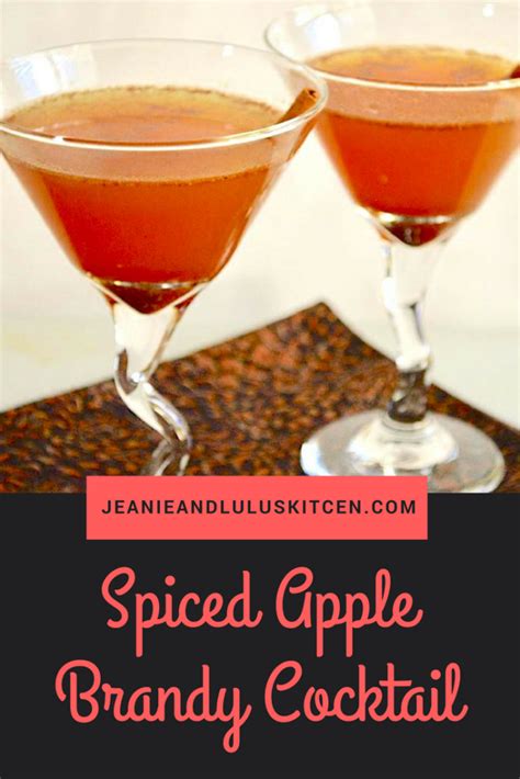 Spiced Apple Brandy Cocktail – Jeanie and Lulu's Kitchen