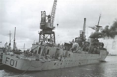 1953: Newly converted Type 15 frigate HMAS QUADRANT's heeling trials at ...