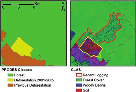 High-resolution example of selective-logging results in 2001–2002 from ...