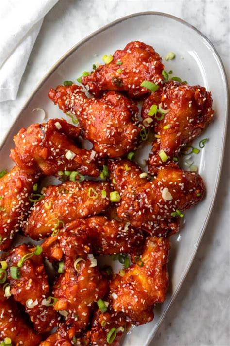 Spicy Honey Garlic Chicken Wings - a dash of dolly