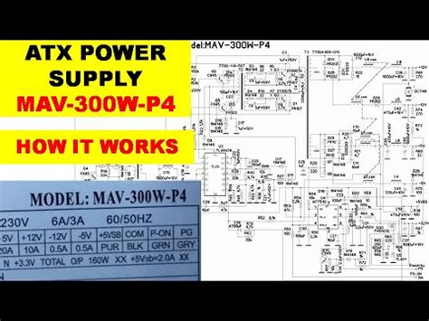 {570} ATX Power Supply Circuit Diagram Explained Green Model 300W / TL494 / WT7510 ATX ...