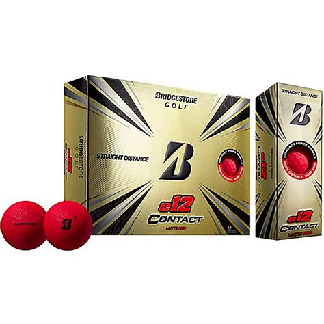 Bridgestone e12 Contact Matte Red Golf Balls 12 Pack | Academy