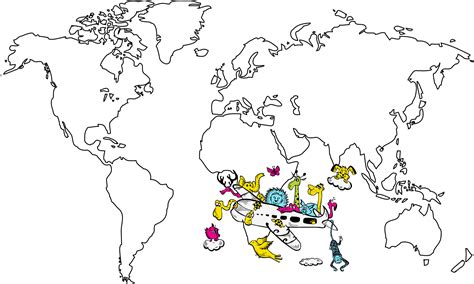 Download Adesivo Mapa Mundi Infantil - Blank World Map A3 - Full Size PNG Image - PNGkit