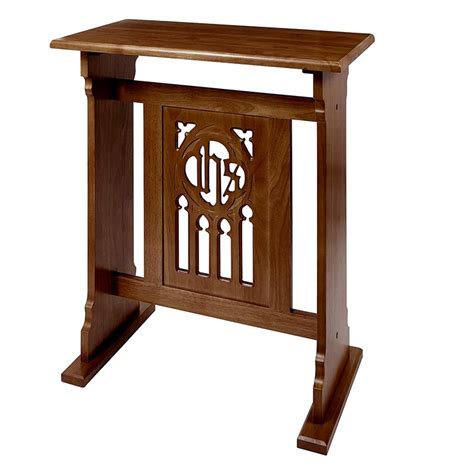 Florentine Collection Church Credence Table - Walnut Stain - Clergy ...