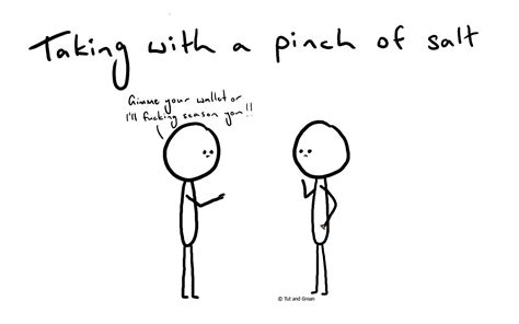 Taking with a Pinch of Salt | A Tut and Groan Wordplay Comic