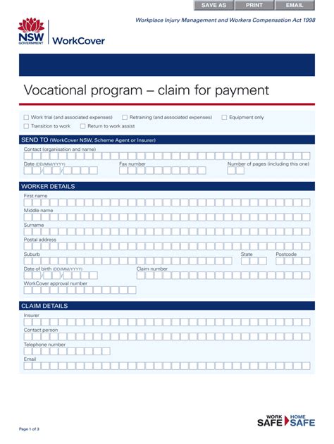 Vocational Program Claim For Payment - WorkCover NSW - Fill and Sign Printable Template Online ...