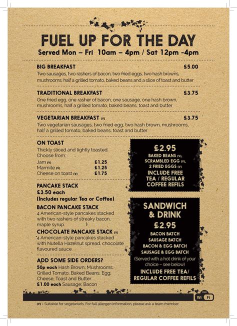 Menu – Ivy House Coventry