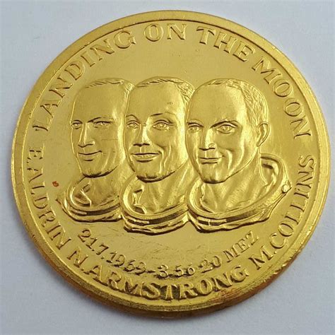 USA - Medal 'Apollo 11 - Landing on the Moon' 1969 - Gold - Catawiki