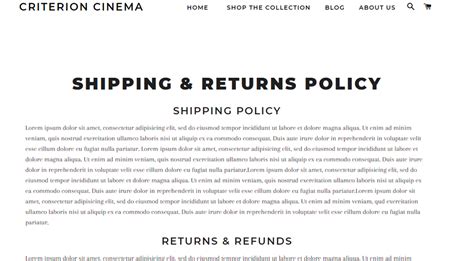 Shipping Policy For Shopify Template - Encycloall