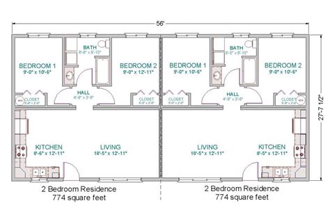 Luxury Two Bedroom Duplex House Plans - New Home Plans Design