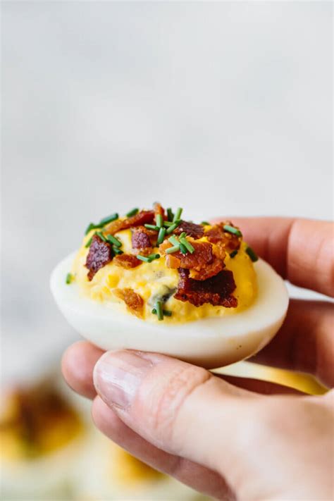 Bacon Deviled Eggs - How to Make Deviled Eggs with Bacon | Downshiftology