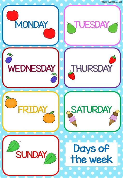 Days of the Week - Flashcards [NEW & UPDATED] | Flashcards, Learning english for kids ...