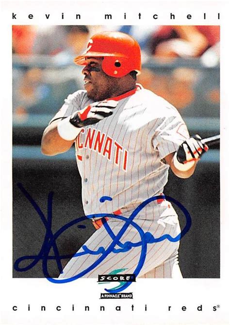 Kevin Mitchell autographed baseball card (Cincinnati Reds)