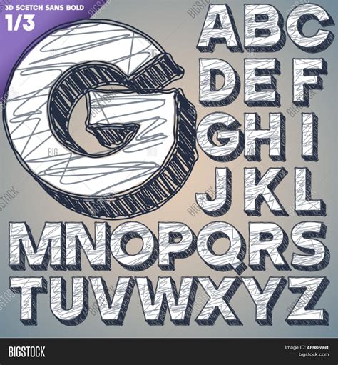 Sketch Alphabet. Vector & Photo (Free Trial) | Bigstock