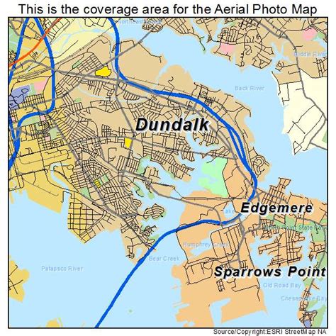 Aerial Photography Map of Dundalk, MD Maryland