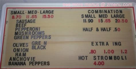 Online Menu of Daves Pizza Restaurant, Henderson, Kentucky, 42420 - Zmenu