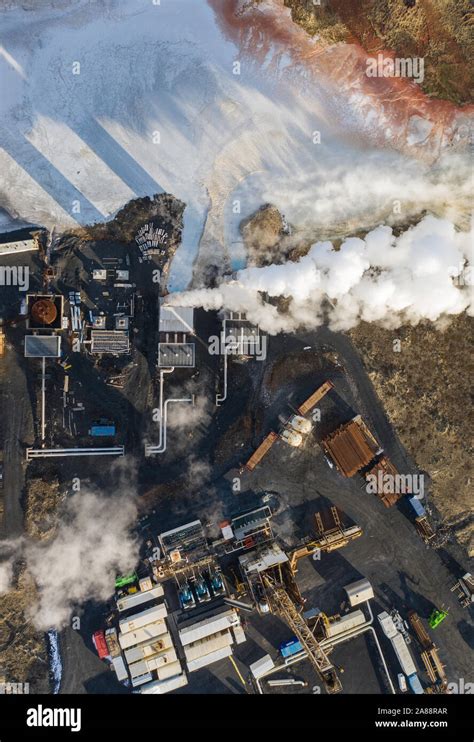 Aerial view of a geothermal station in Iceland Stock Photo - Alamy