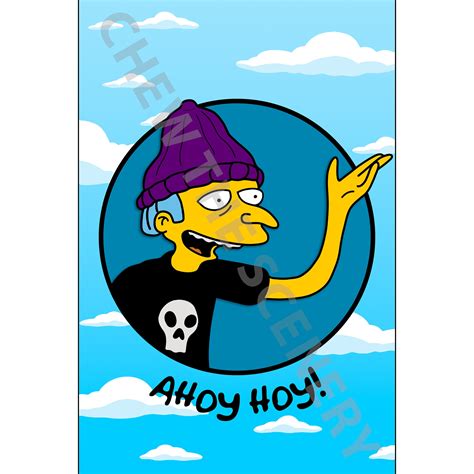 The Simpsons Cool Mr Burns 'Ahoy-hoy' HD Poster | Etsy