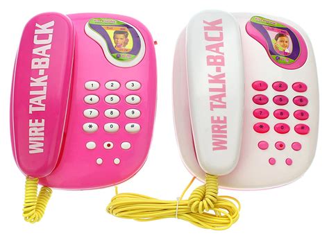 My First Phone Twin Telephones Wired Intercom Children's Kid's Toy ...