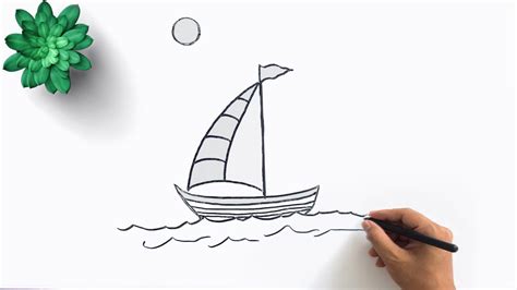 How to Draw a Sailing Boat: #SailBoat Drawing Tutorial for Beginners - YouTube