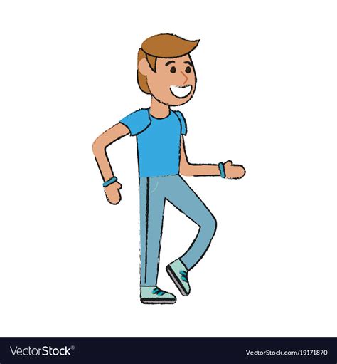 Man walking cartoon Royalty Free Vector Image - VectorStock