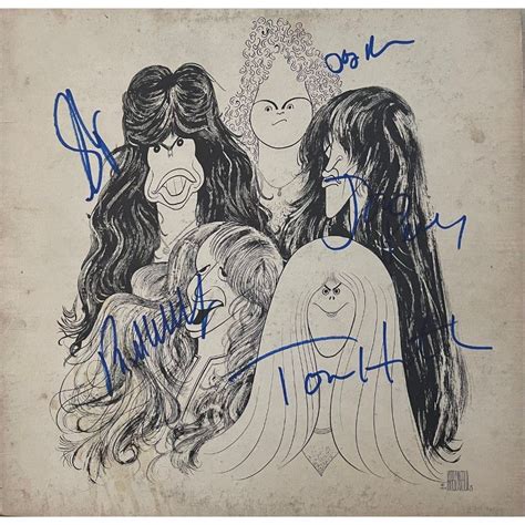 Signed Aerosmith Draw The Line Album Cover