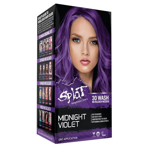 Splat Rebellious Colors 30 Wash No Bleach Semi Permanent Hair Color Kit ...