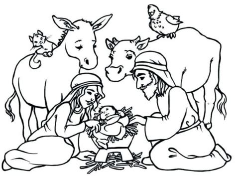 Free Nativity Coloring Pages Printable