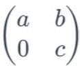 upper triangular matrix