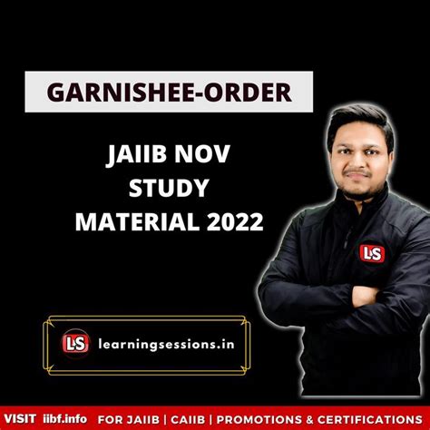 GARNISHEE-ORDER | JAIIB NOV STUDY MATERIAL 2022 in 2022 | Study ...